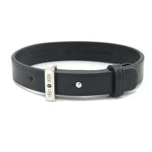 TIFFANY Silver Leather Charm Bracelet